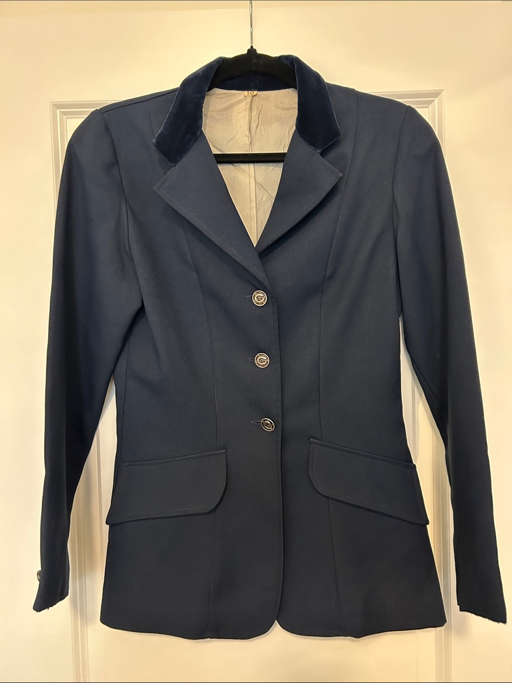 Women's Navy Equestrian-Style Blazer Jacket
